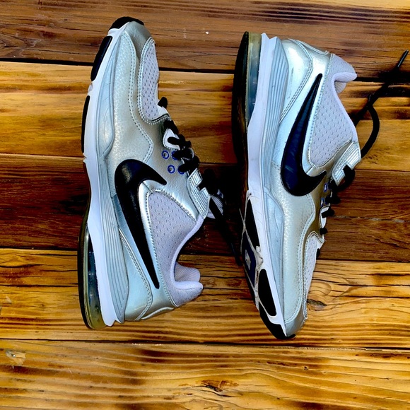 Retro Metallic Silver Air Team Training Nikes sz 7 - Picture 3 of 12